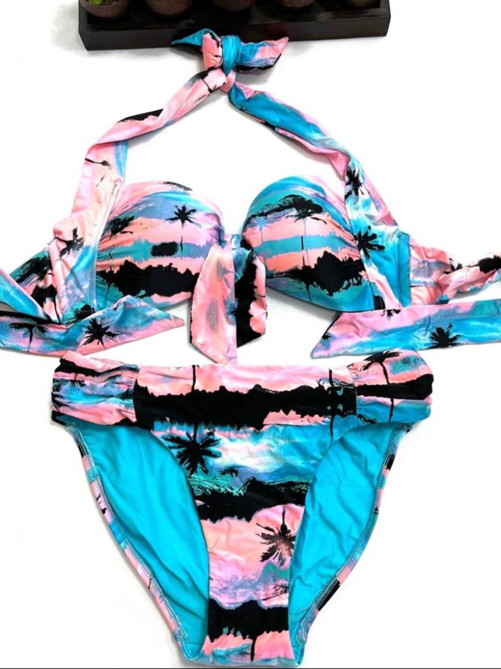 EUC Seafolly Sunset Print Bikini 2pc Set Size 6